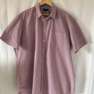 Geoffrey Beene Men's Casual Purple Checkered Shirt